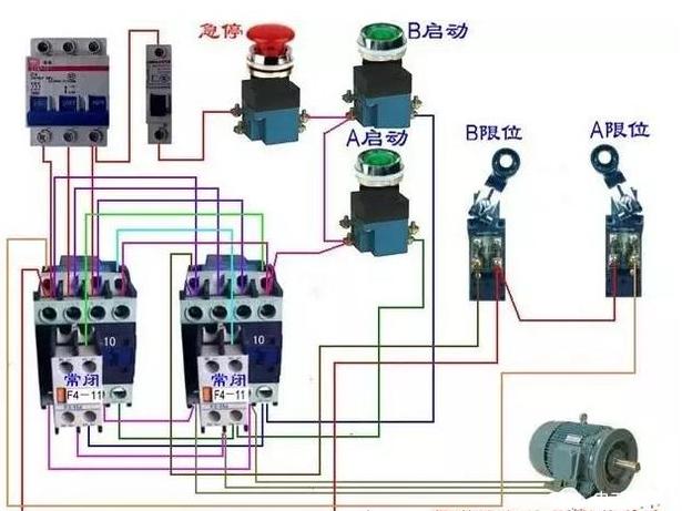 行程開關(guān)的物理接線圖