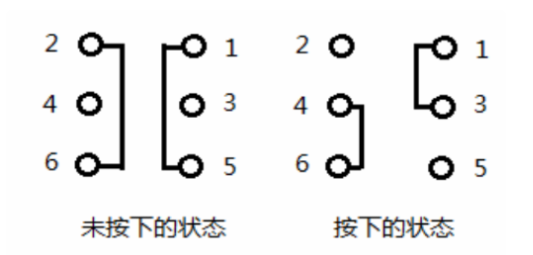 六腳開關如何接線圖
