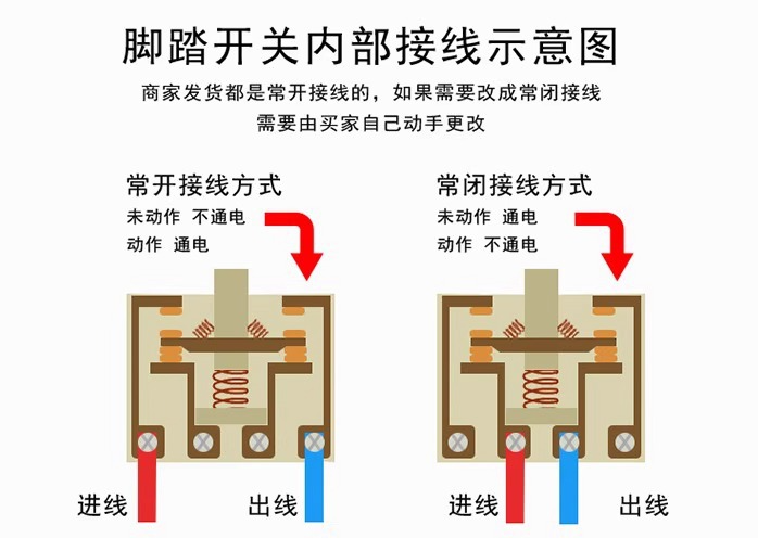 腳踏開關的接線圖